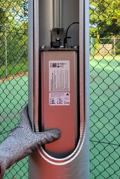 Soluxio Lighting - Control Unit inside pole behind hand hole