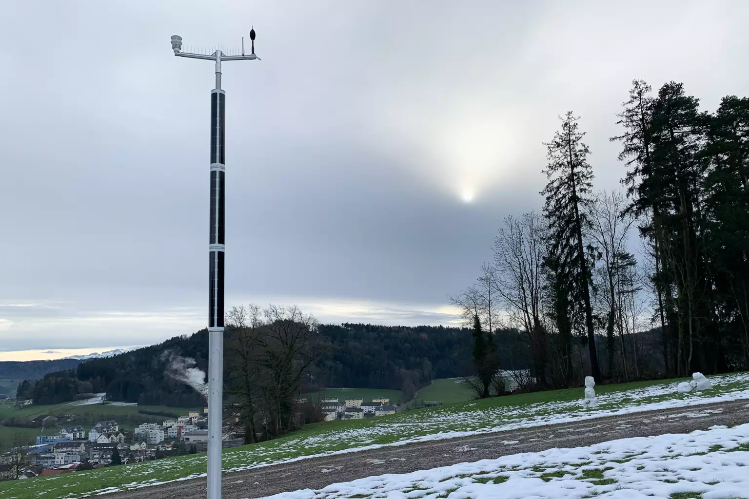 Solar-powered Soluxio during winter time