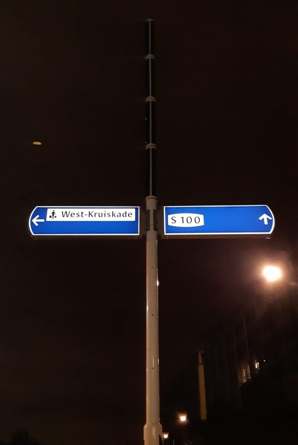 Solar powered road sign at Rotterdam Solar powered road sign at Rotterdam