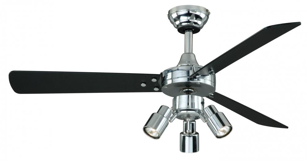 Cyrus 42 In Led Ceiling Fan Chrome C4wc Light Systems - Ceiling Fan Light Fixtures Menards